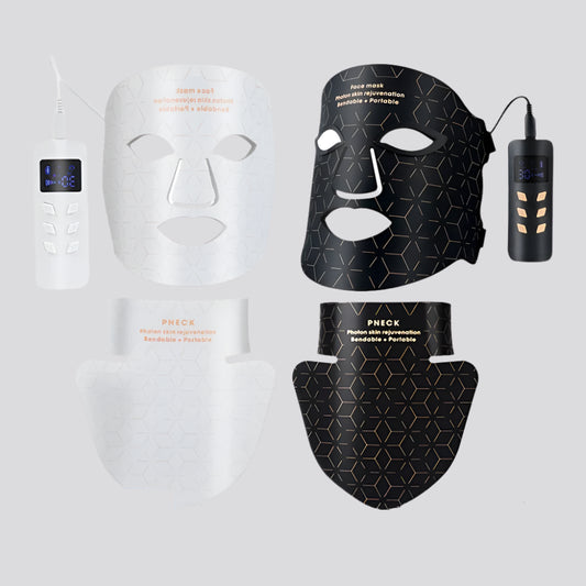 4-Light Silicone LED Light Therapy Face and Neck Mask