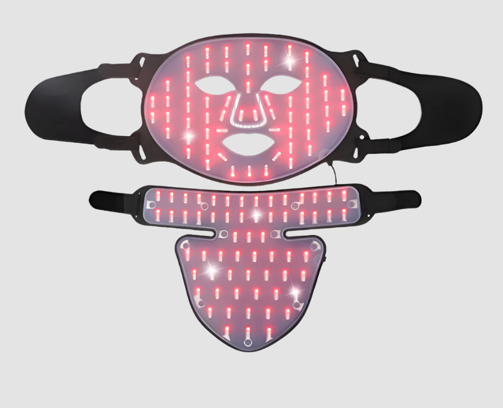 4-Light Silicone LED Light Therapy Face and Neck Mask